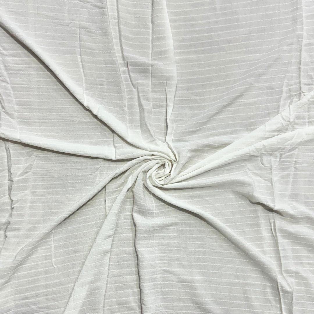Buy Viscose filament Dobby White Solid - MAF 