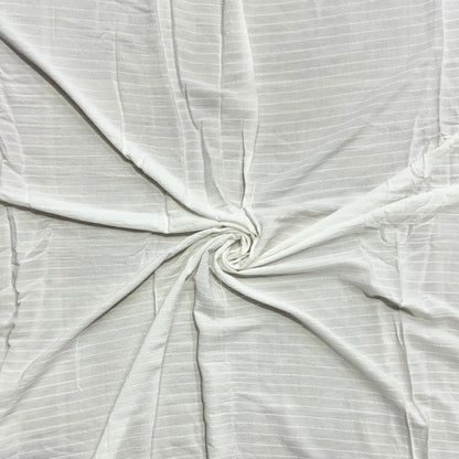 Buy Viscose filament Dobby White Solid - MAF 