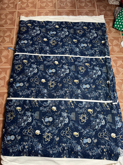 Buy Casement Blue Base Kids Printed Fabric - MAF 