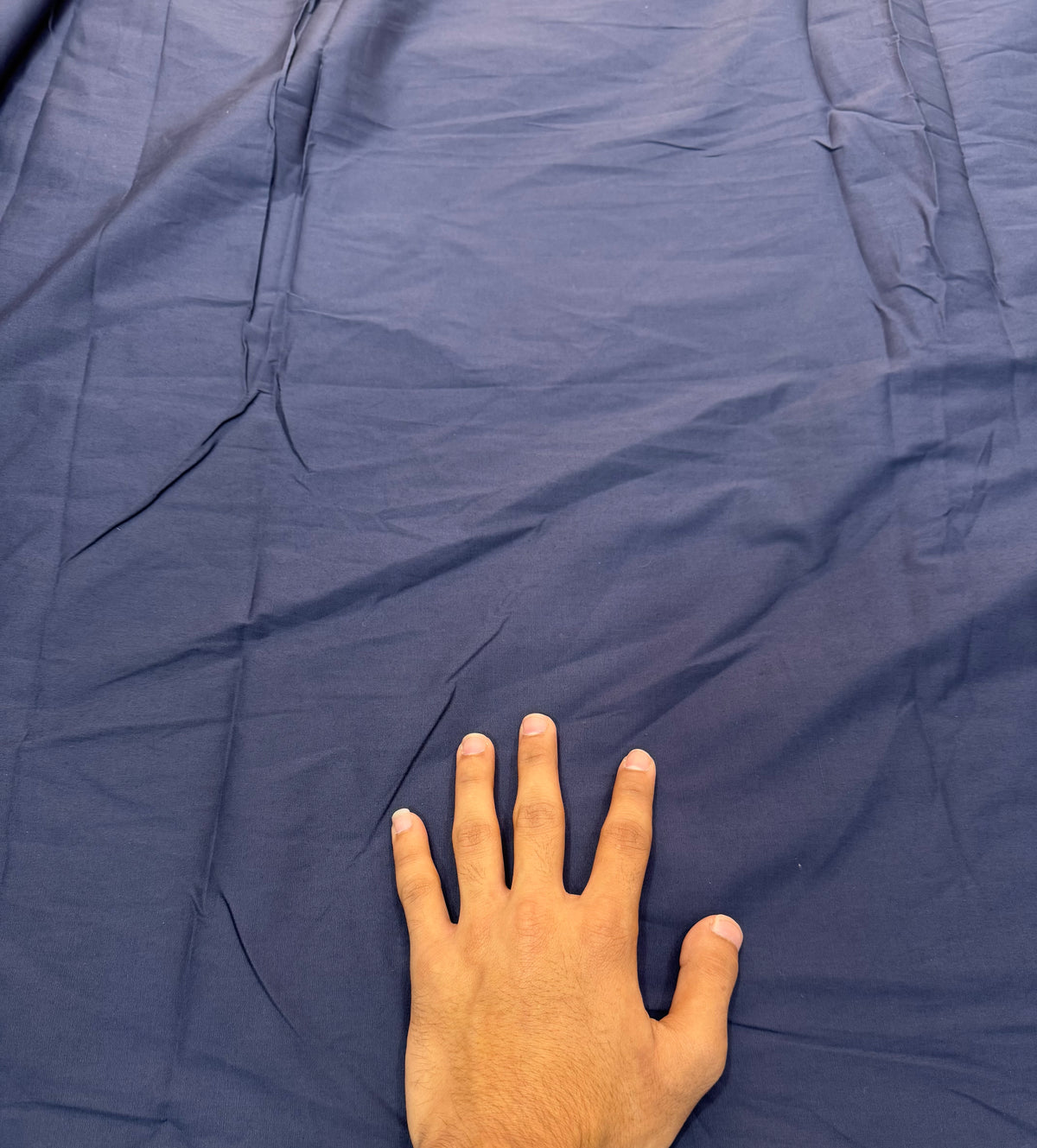 Buy Premium Poplin Solid Indigo Blue Fabric