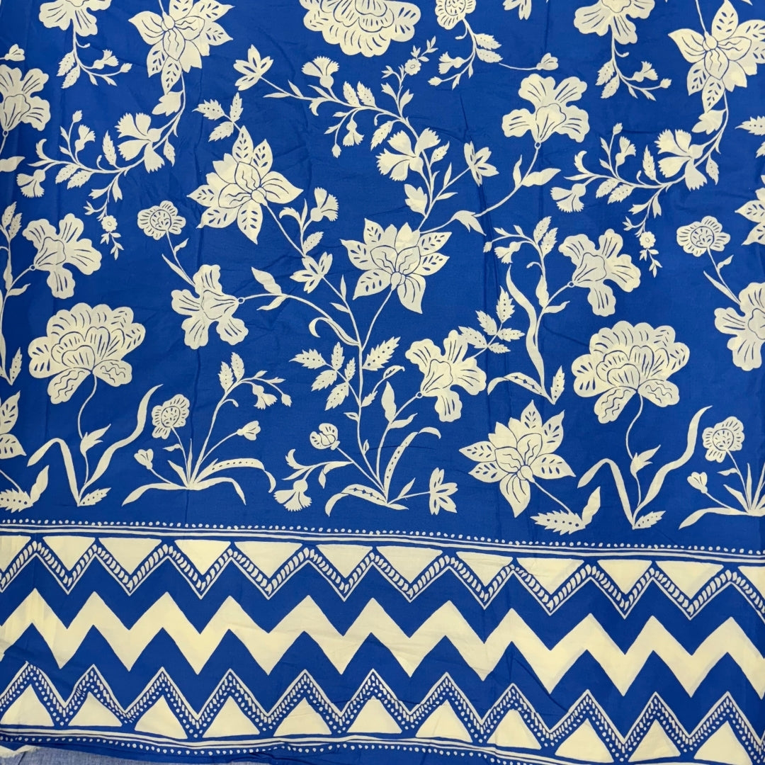 Buy Border Poplin Printed Fabric - MAF 