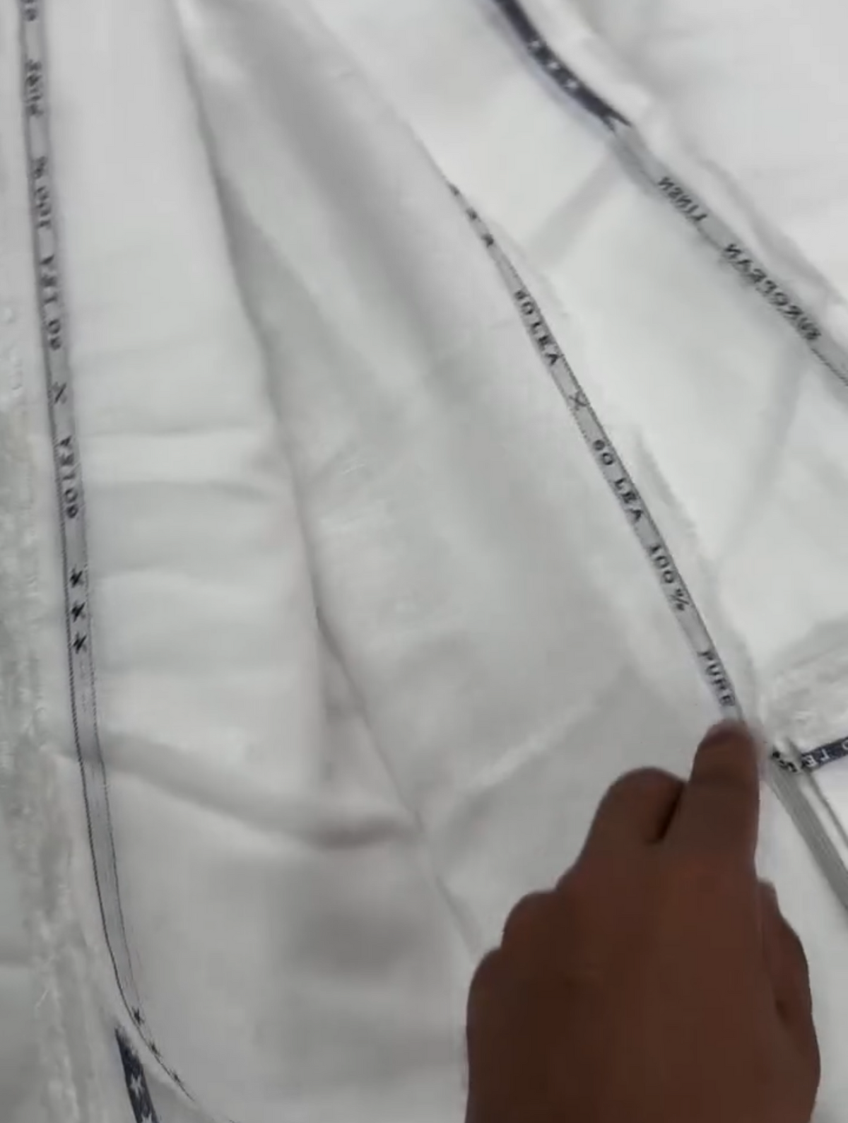 Buy Salvage Imported 100% Linen Pure White
