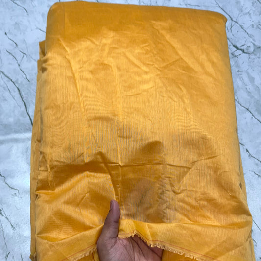 Buy Mul Chanderi Mustard Fabric - MAF 