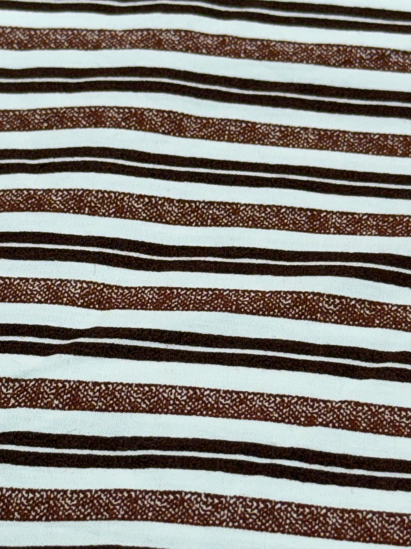 Buy 50s Poplin Brown Office Wear Stripe Fabric