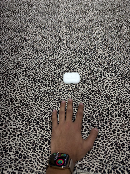 Buy Cotton Crepe Off White Black Leopard Print Fabric
