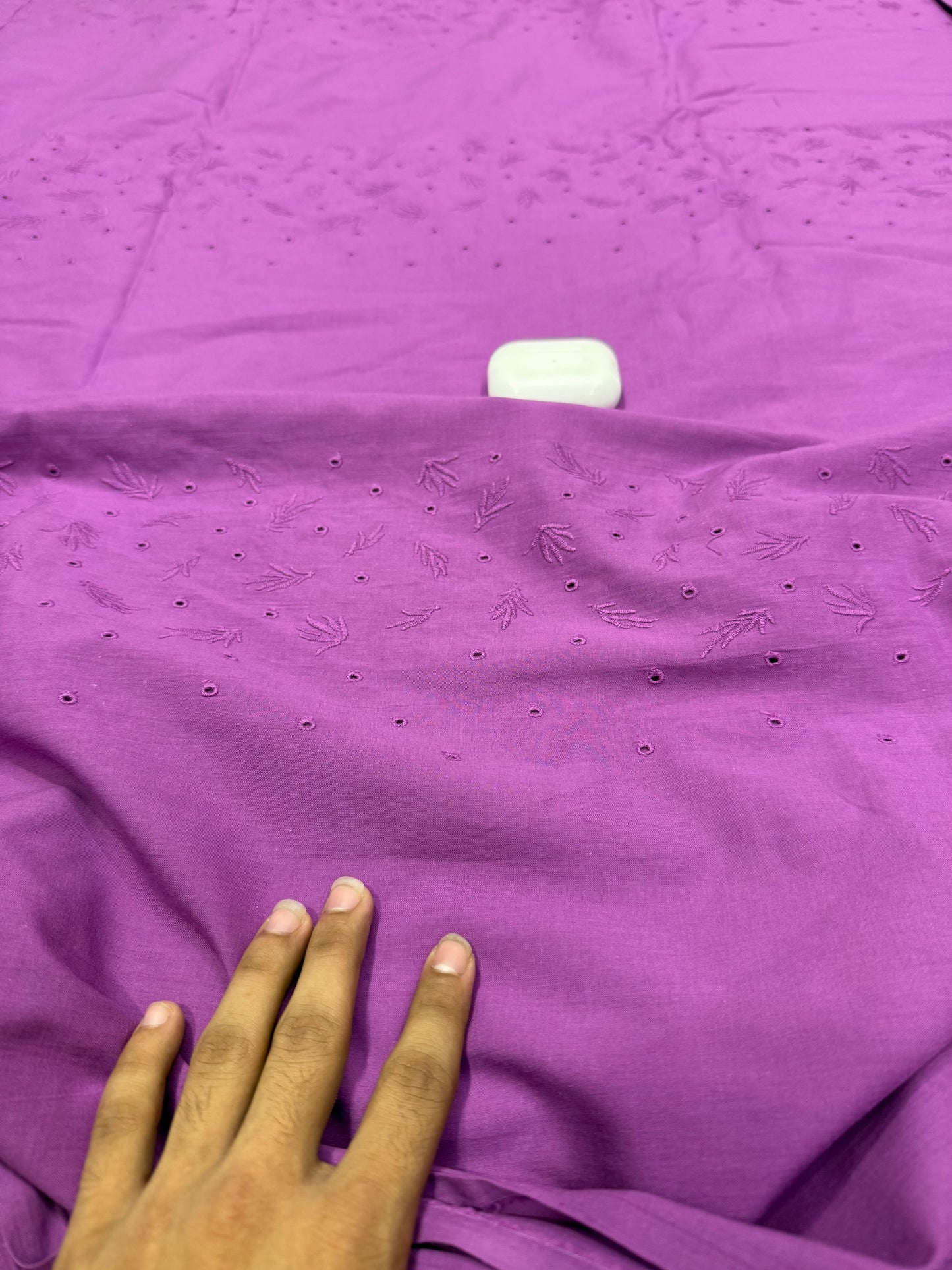 Buy Premium Cotton Cambric Schiffli Radiant Orchid Fabric