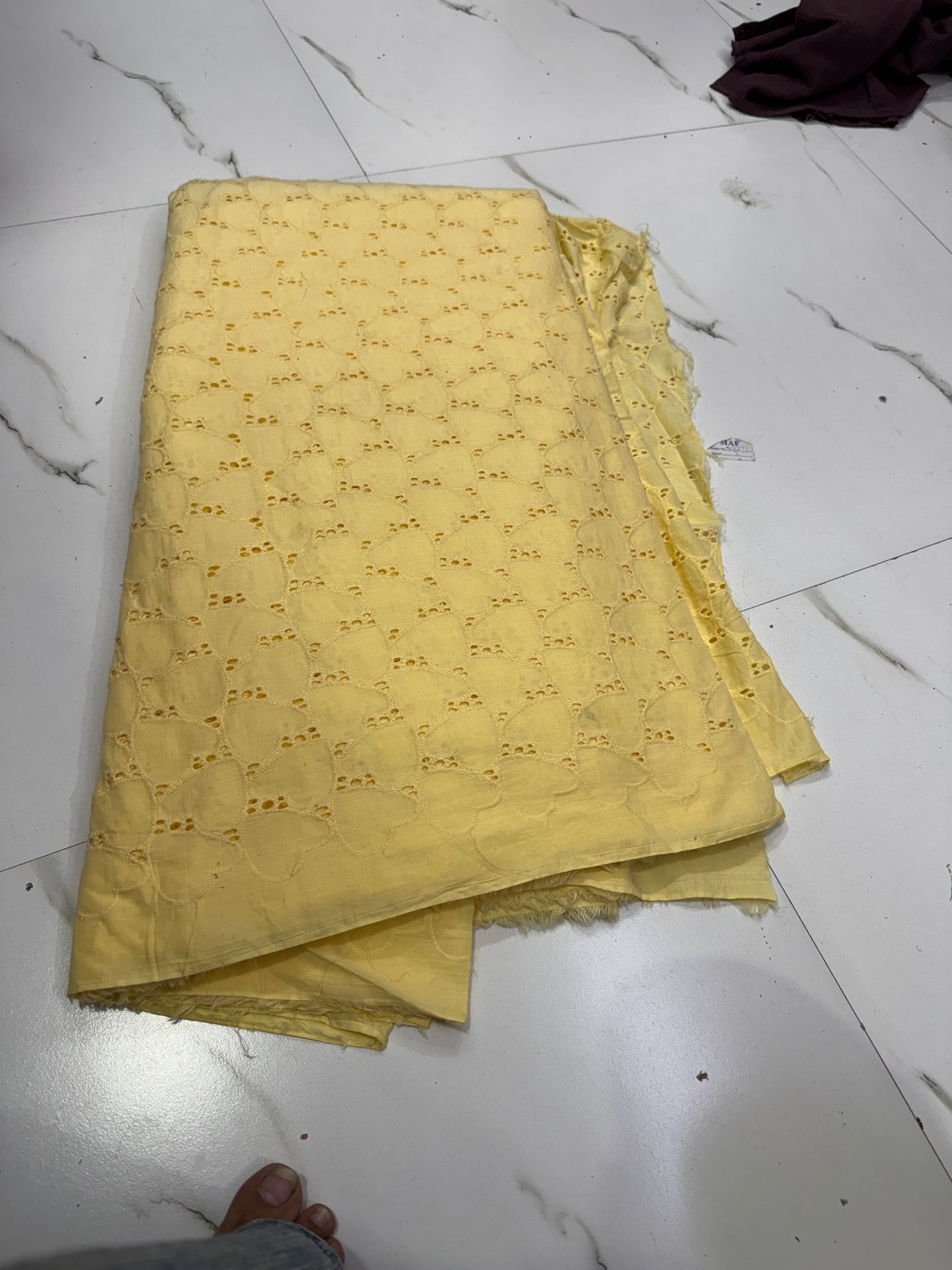 Buy Cotton Hakoba Yellow Heart Embroidery