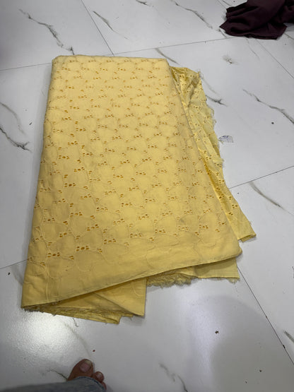 Buy Cotton Hakoba Yellow Heart Embroidery