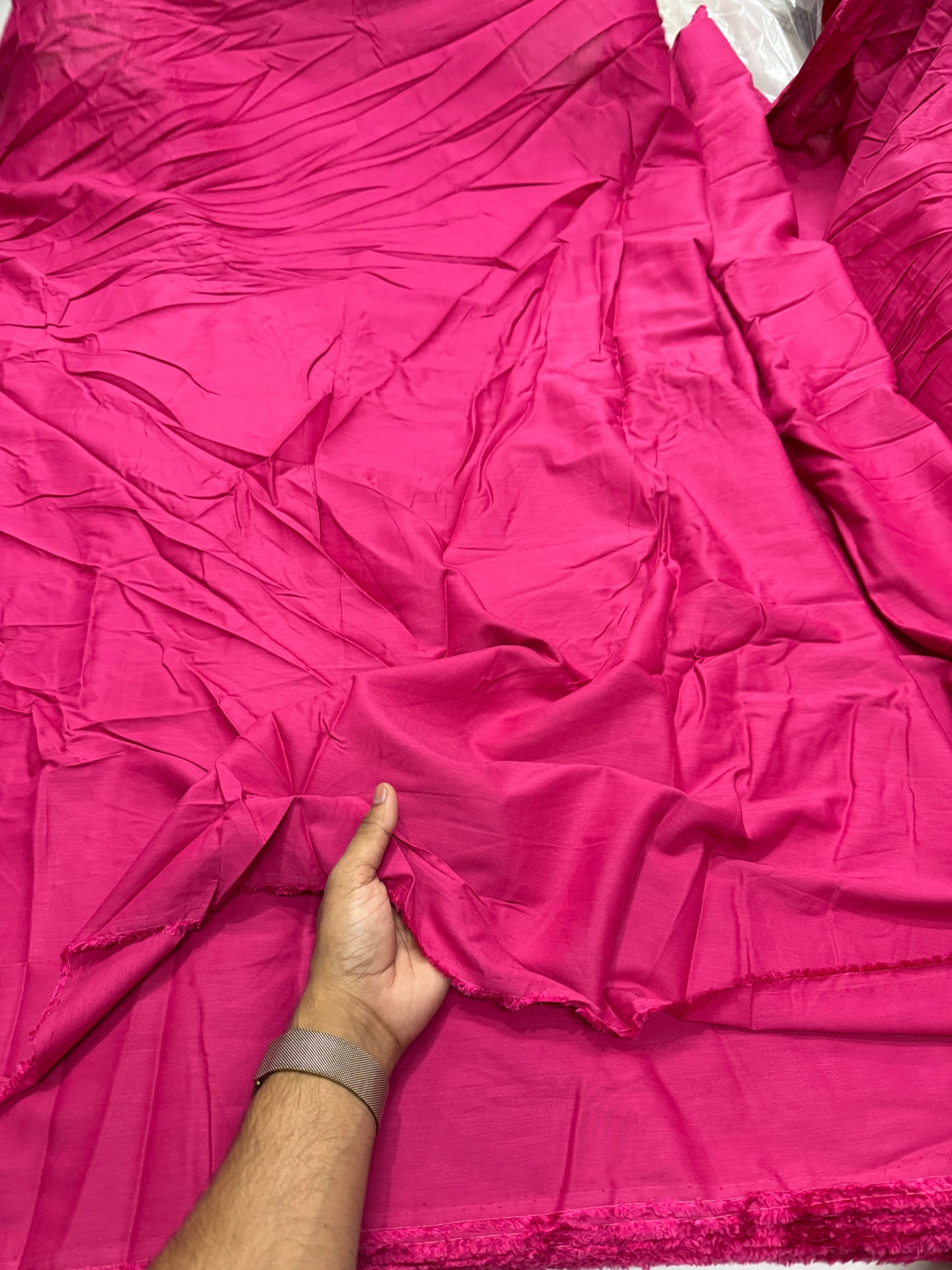 Buy Solid Hot Pink Rayon Fabric - MAF 