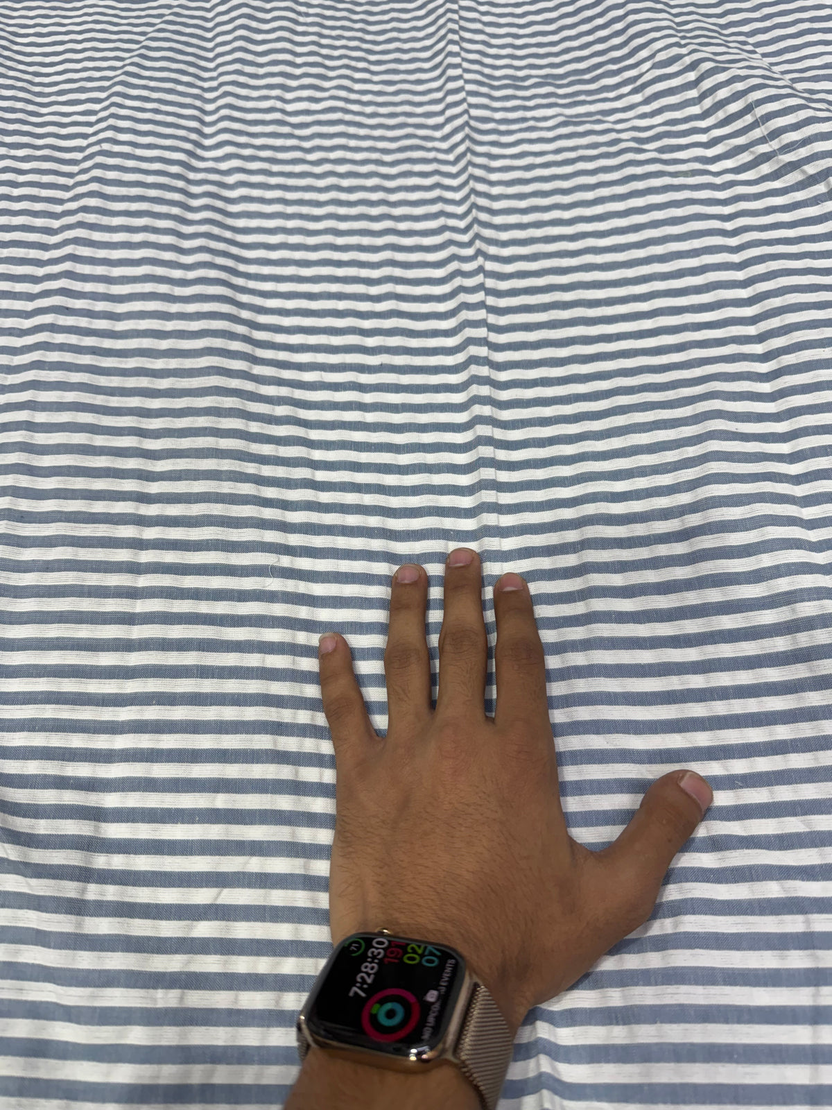 Buy Premium Seersucker Denim Blue Stripe Fabric