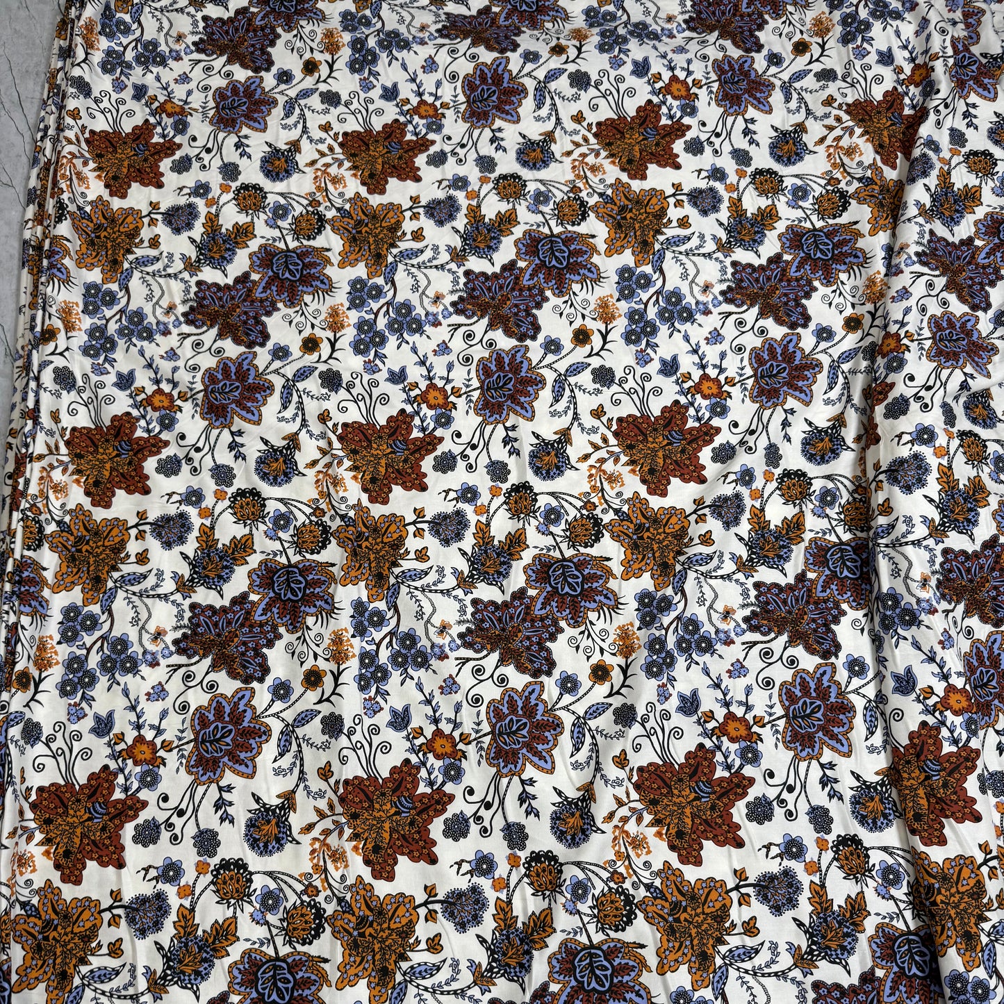 Buy Premium Modal Jacobean Printed Fabric - MAF 