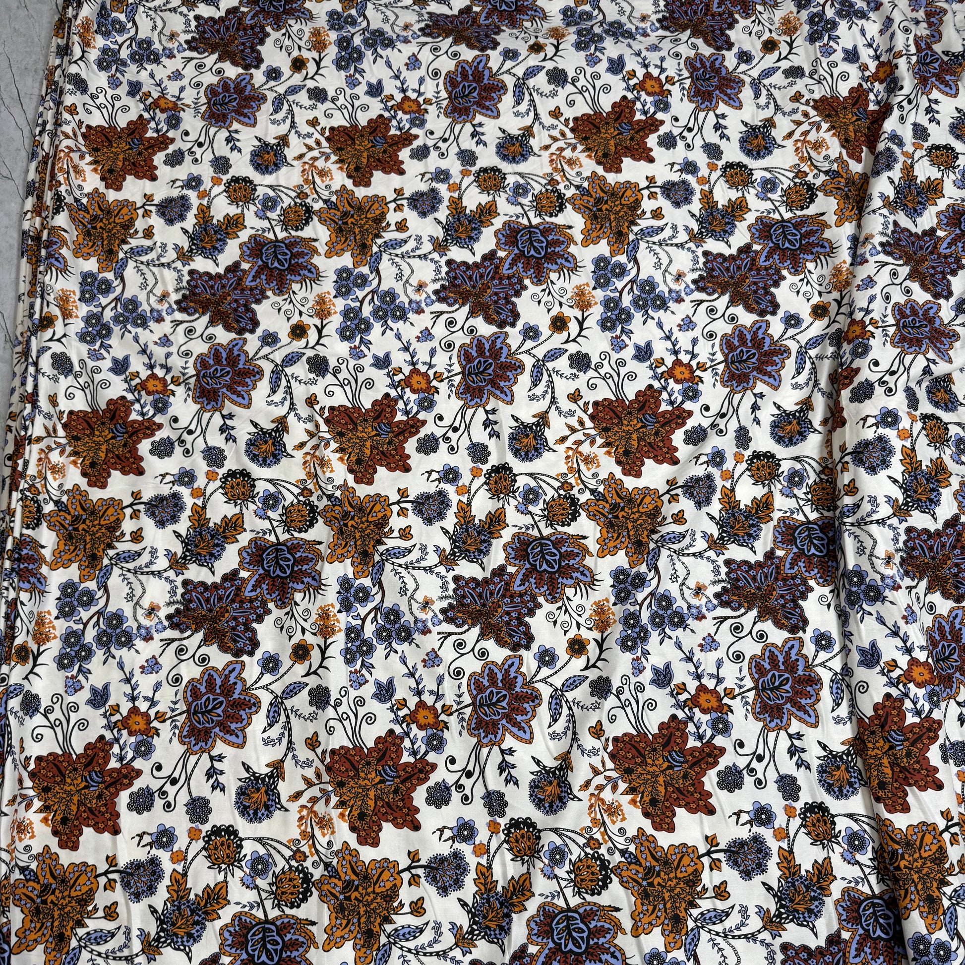Buy Premium Modal Jacobean Printed Fabric - MAF 