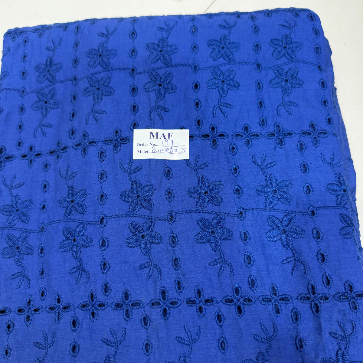Buy Cutpiece Cotton Hakoba Royal Blue 2 Meter