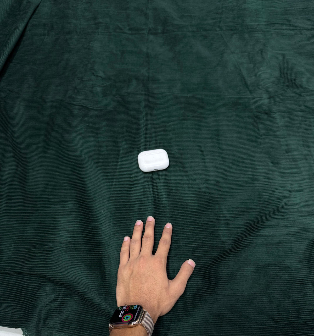 Buy Premium Corduroy Solid Bottle Green Fabric 21 Wales