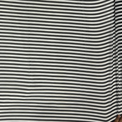 Buy Georgette Stripe Monochrome Fabric - MAF 