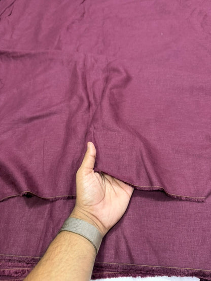 Buy Rare Pure Linen Sangria Red Solid Fabric