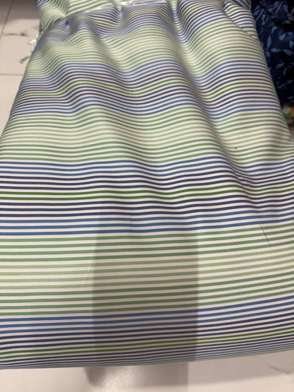 Buy 50s Poplin Multi Colour Stripe Printed Fabric - MAF 