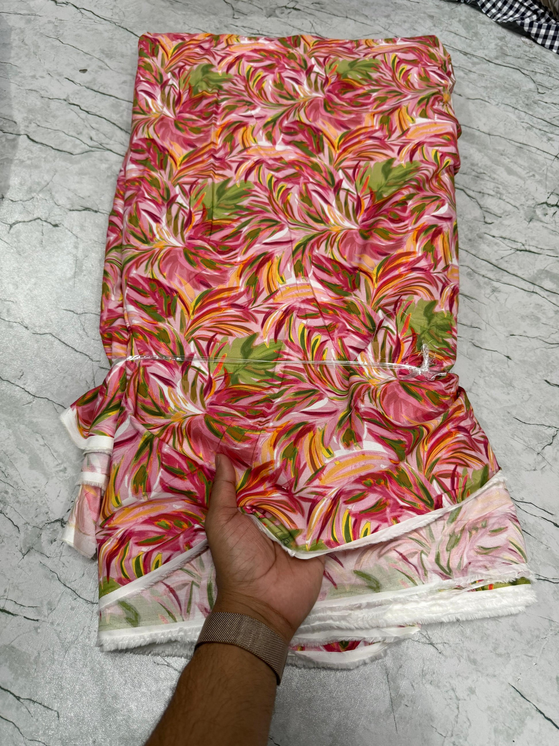 Buy Cotton Viscose Brushed Flower Printed Fabric - MAF 