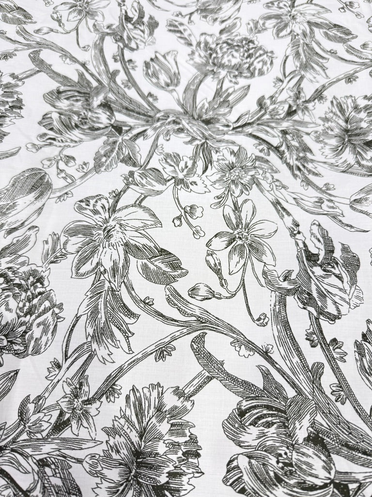 Buy Cotton Poplin Olive Green Toile Fabric