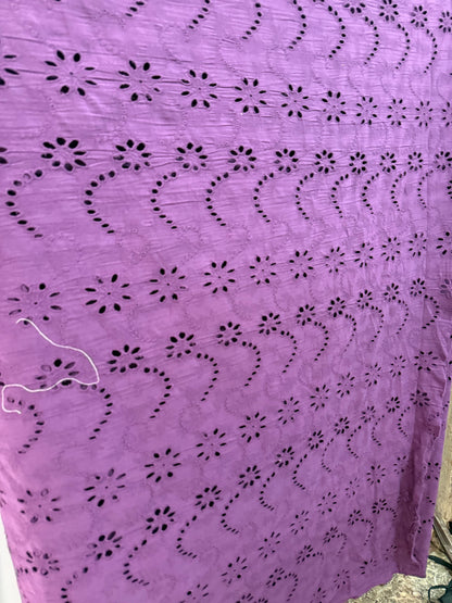 Buy Cotton Hakoba Purple Arch Flower Fabric