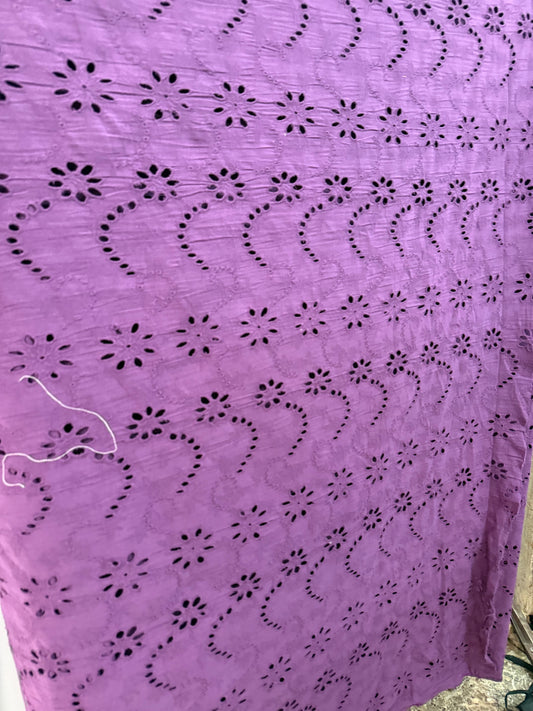 Buy Cotton Hakoba Purple Arch Flower Fabric
