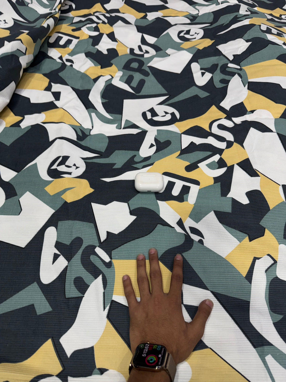 Buy Premium Corduroy Multicolor Camo Graffiti Abstract Print Fabric