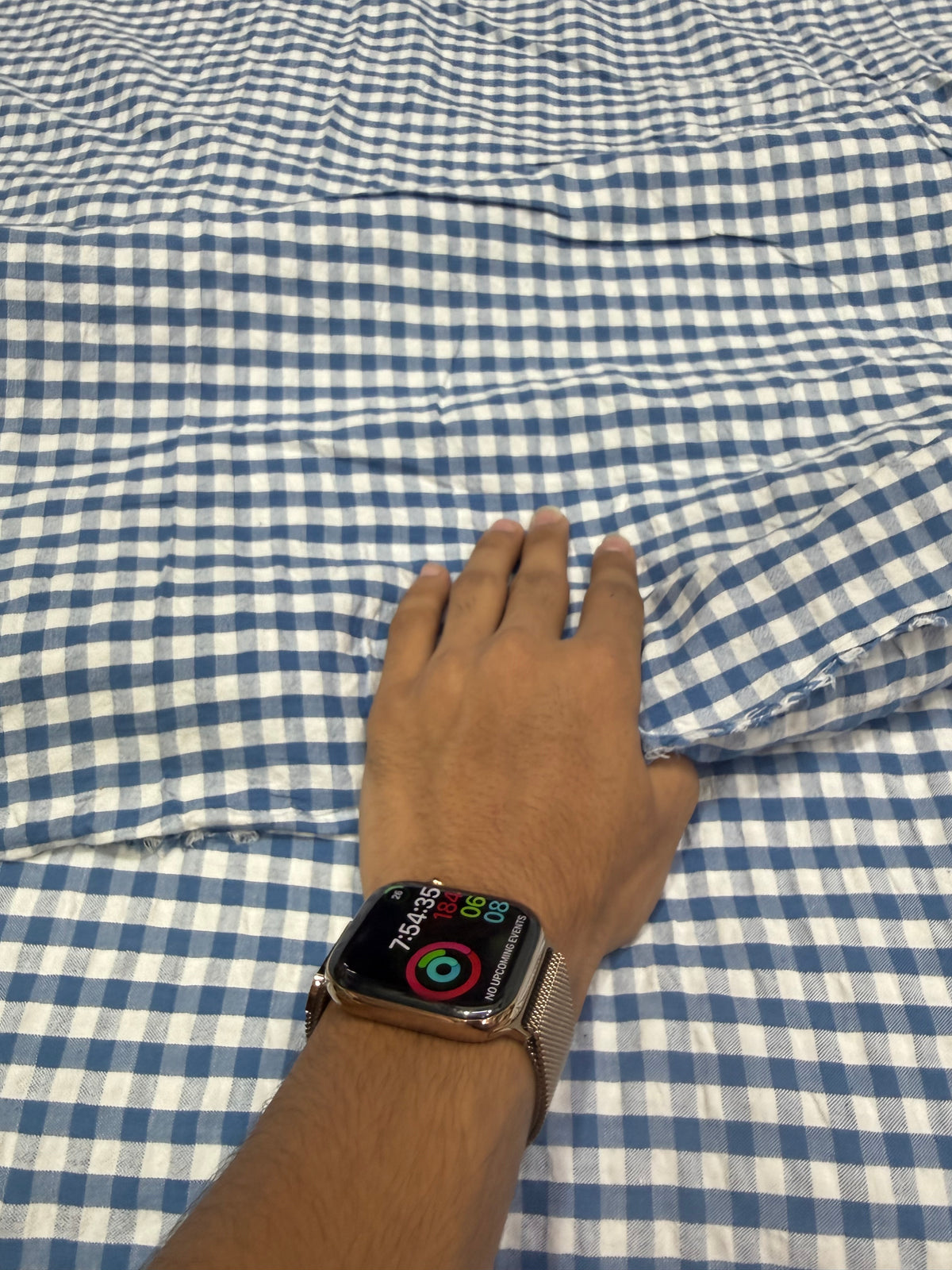 Buy Premium Cotton Seersucker Navy Gingham Checks Fabric