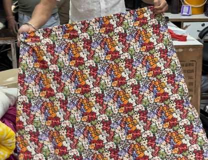 Buy Cotton Poplin Filled Floral Dark Tone Printed Fabric