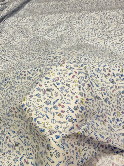 Buy Poplin Ditsy Floral Printed Fabric