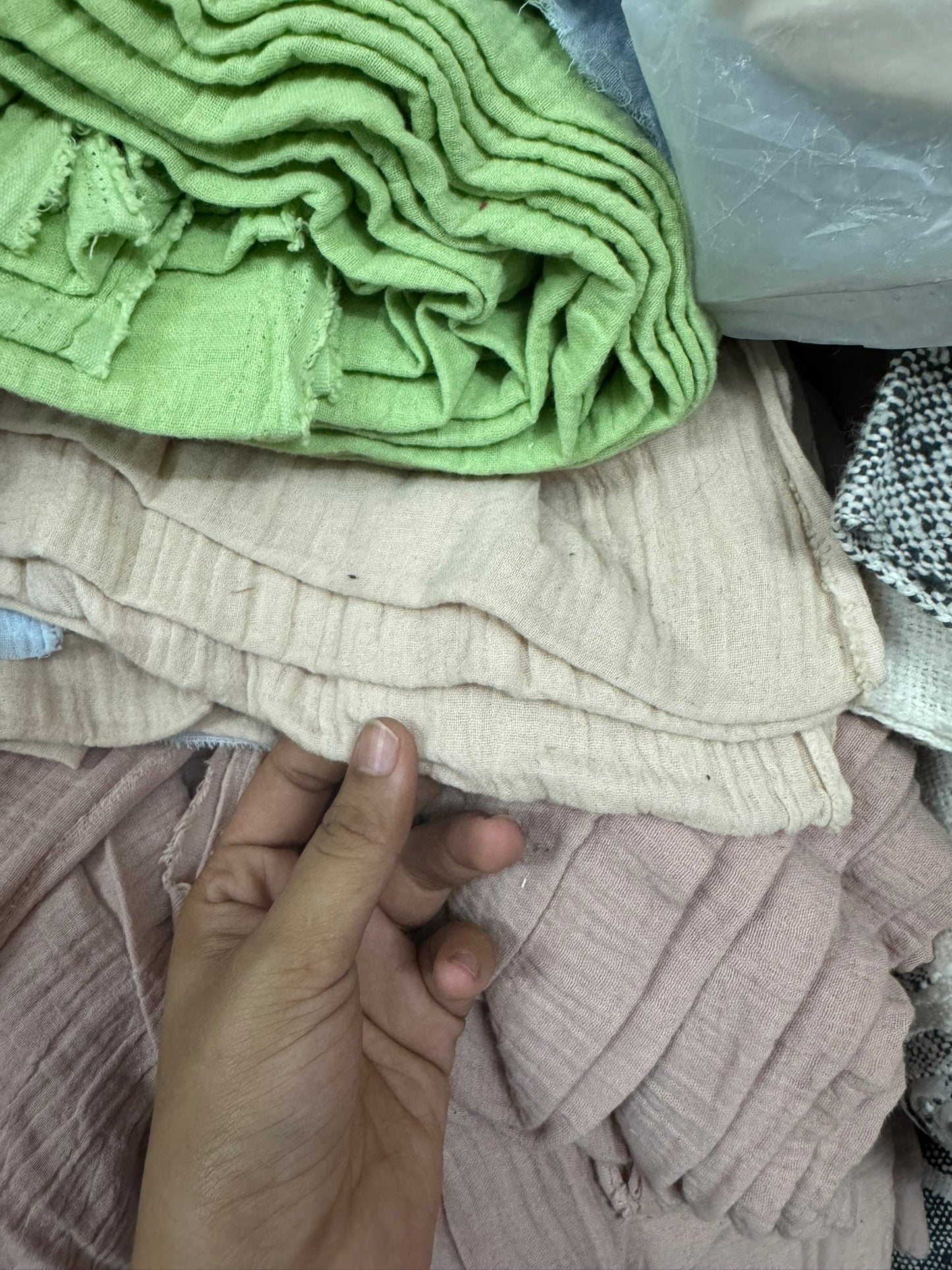 Buy Soft Cotton Double Cloth Solid Peach Beige Fabric