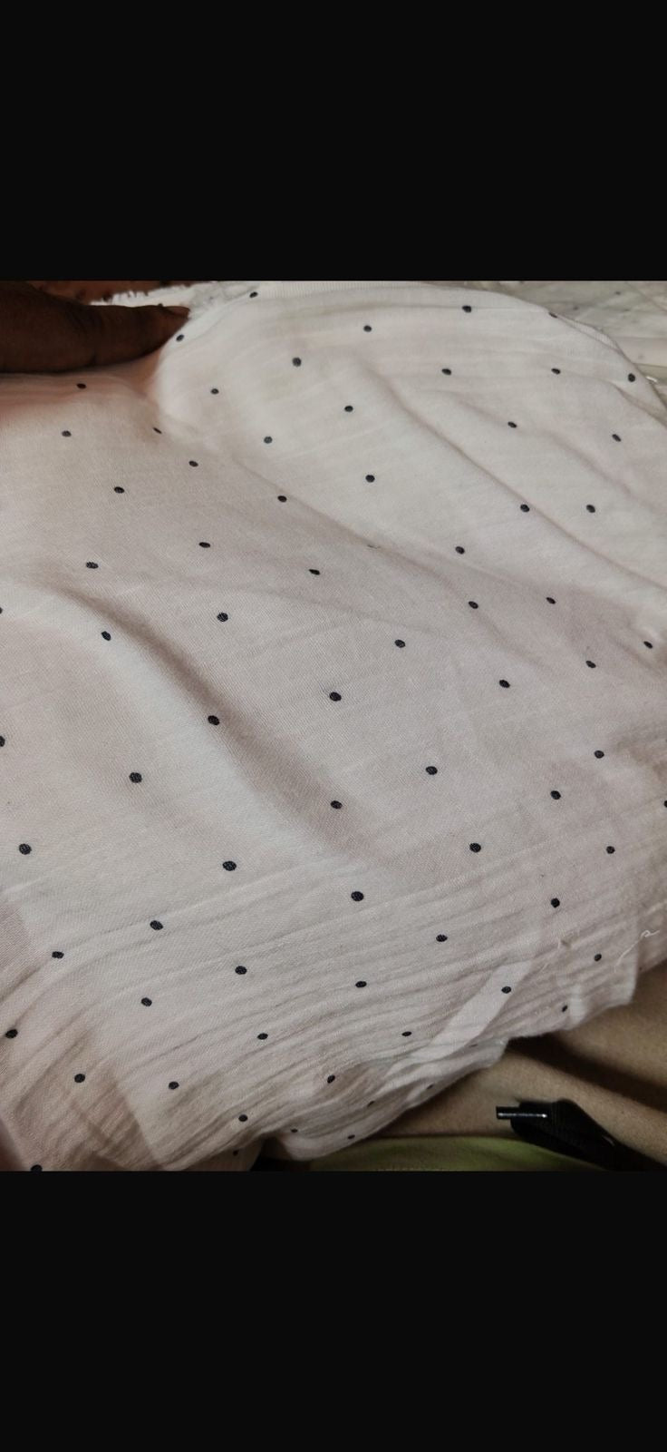 Buy Double Cloth Ivory Base Polki Dot Printed Fabric