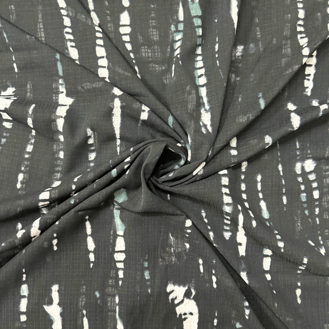 Buy Poly Georgette Dobby Tie & Dye - MAF 