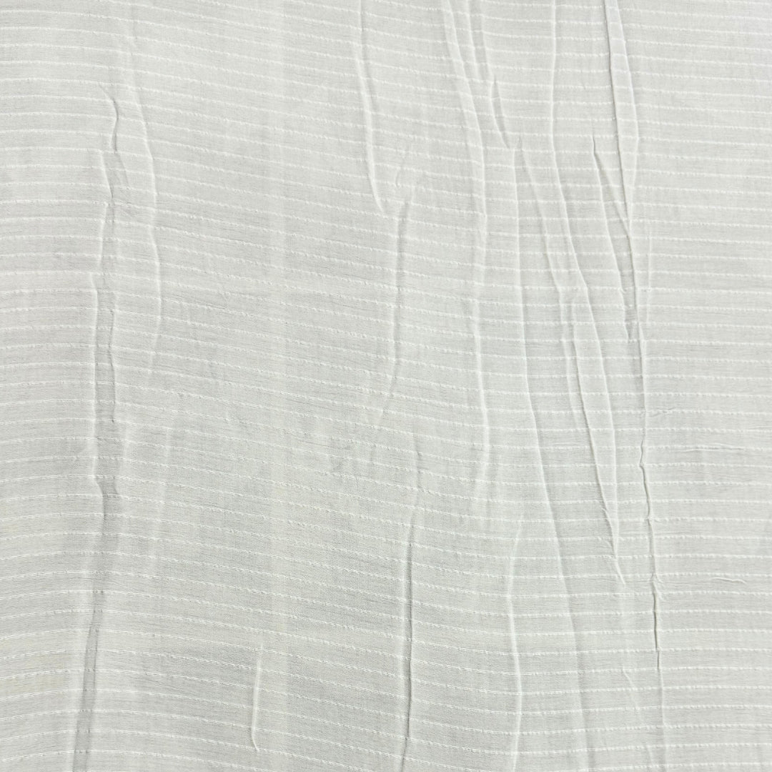 Buy Viscose filament Dobby White Solid - MAF 