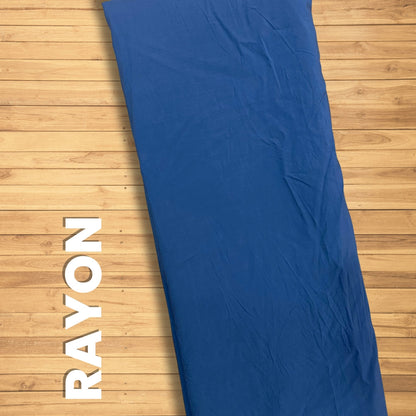 Buy Navy Blue Plain Solid Rayon Fabric - MAF 