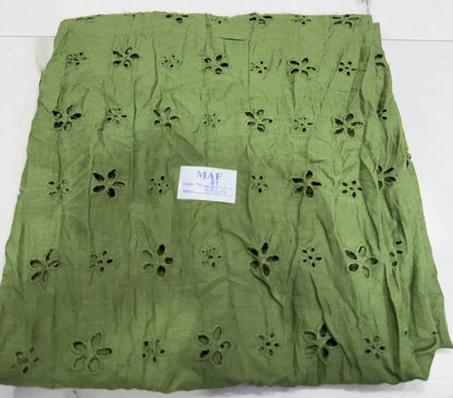 Buy Cutpiece Cotton Hakoba Green Floral  80 Centimeter