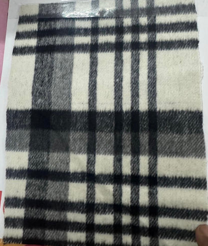 Buy Cotton Flannel Unique Black Check Fabric