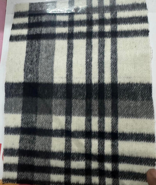 Buy Cotton Flannel Unique Black Check Fabric
