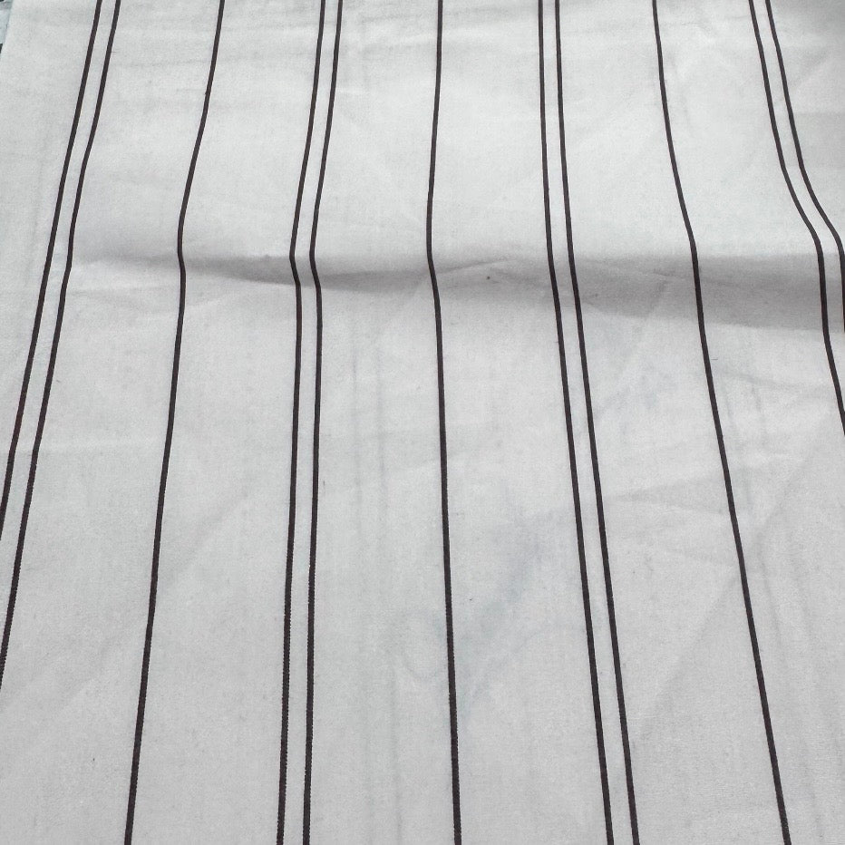 Buy Cotton Yarn Dyed Black Stripe Fabric