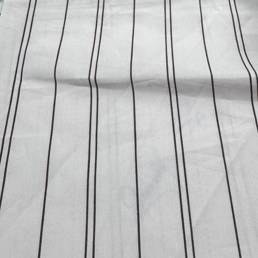 Buy Cotton Yarn Dyed Black Stripe Fabric