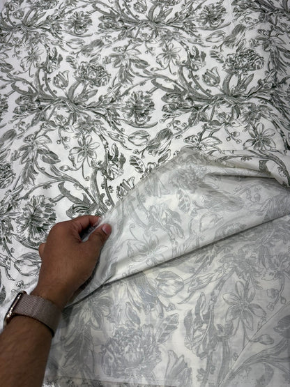 Buy Cotton Poplin Olive Green Toile Fabric