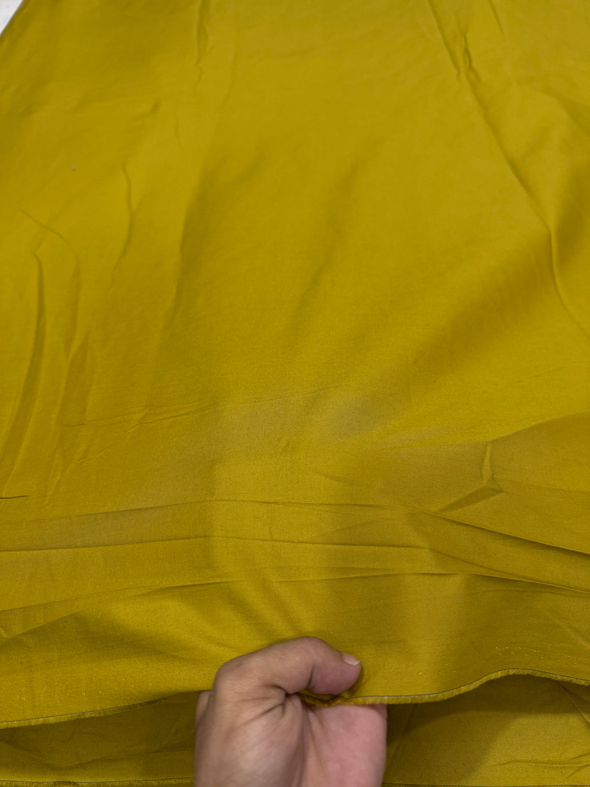 Buy Premium Poplin Solid Mustard Olive Yellow Fabric