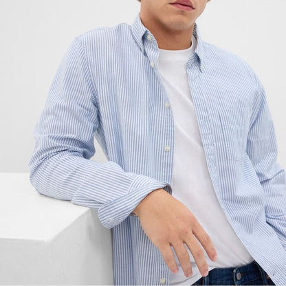 RL Cotton YanDyed Blue Thin Stripe - MAF 