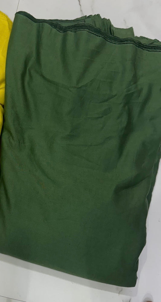 Buy Rare Pure Linen Solid Green Fabric
