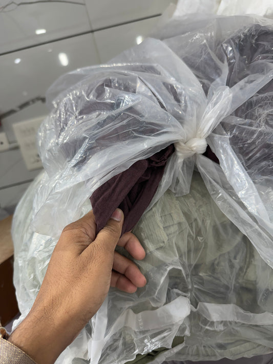 Buy Soft Cotton Double Cloth Solid Brown Fabric