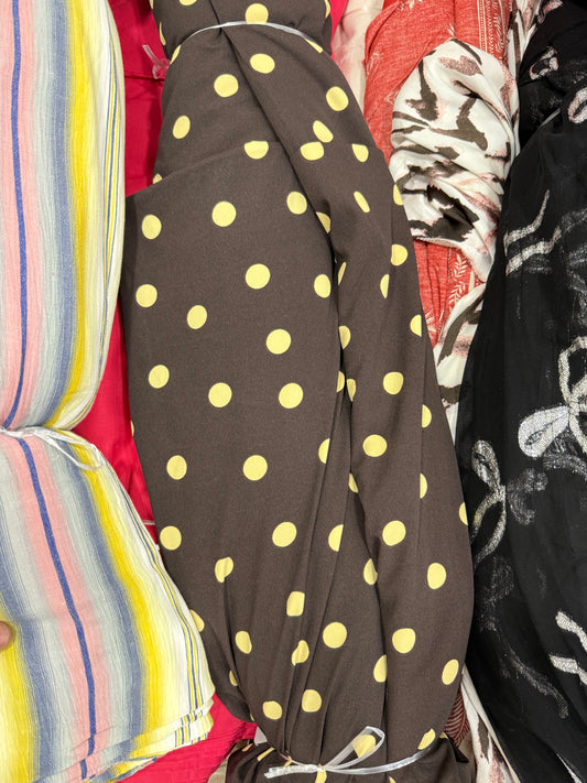 Buy Viscose Crepe Vibrant Polka Dot Fabric