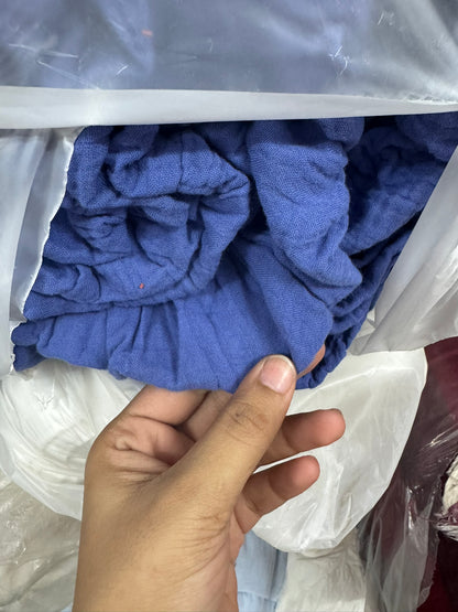 Buy Soft Cotton Double Cloth Solid Royal Blue Fabric