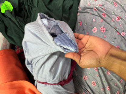 Buy Corduroy Solid Shiny Light Blue Fabric