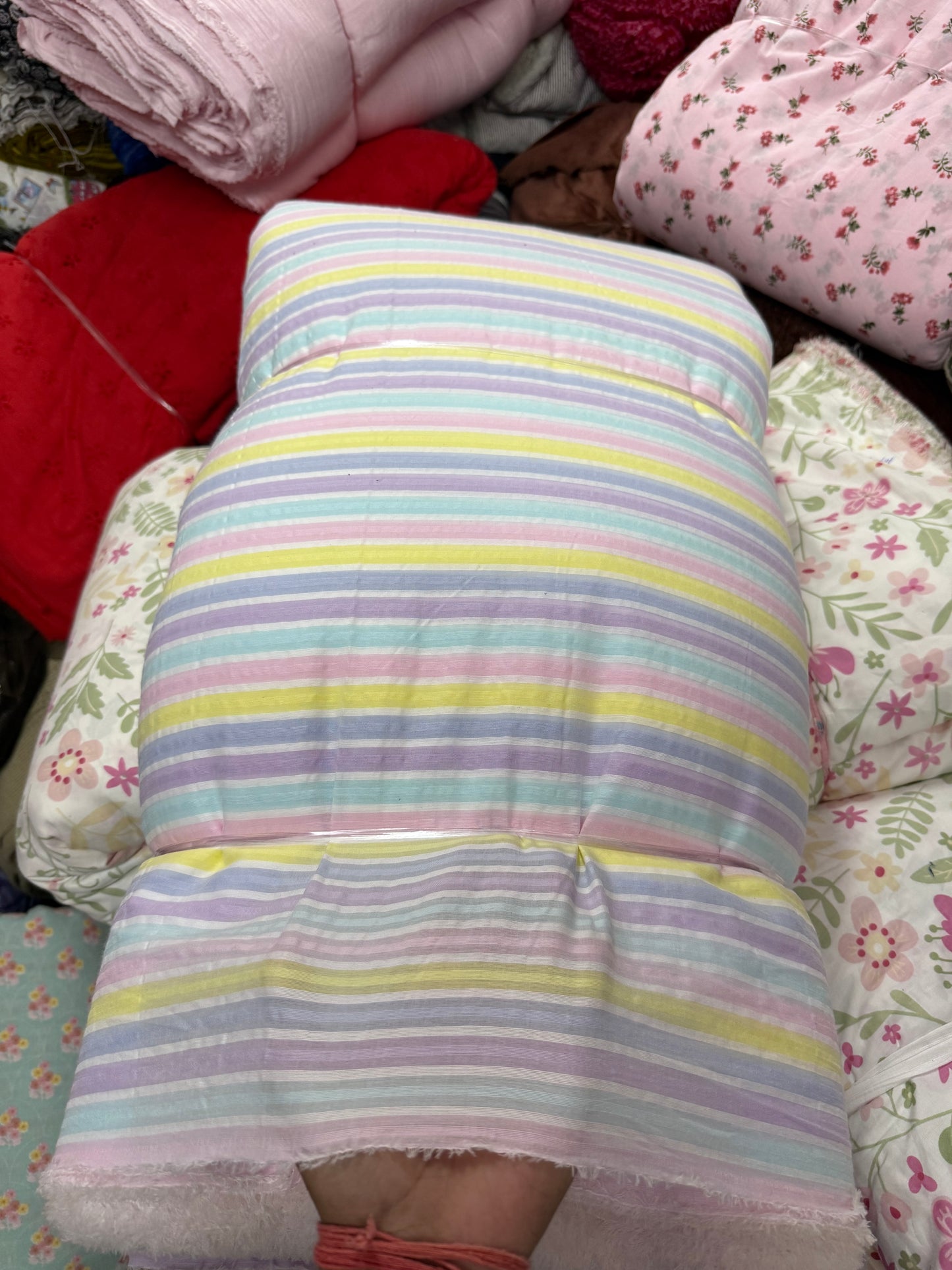 Buy Premium Seersucker Multicolor Premium Stripe Fabric