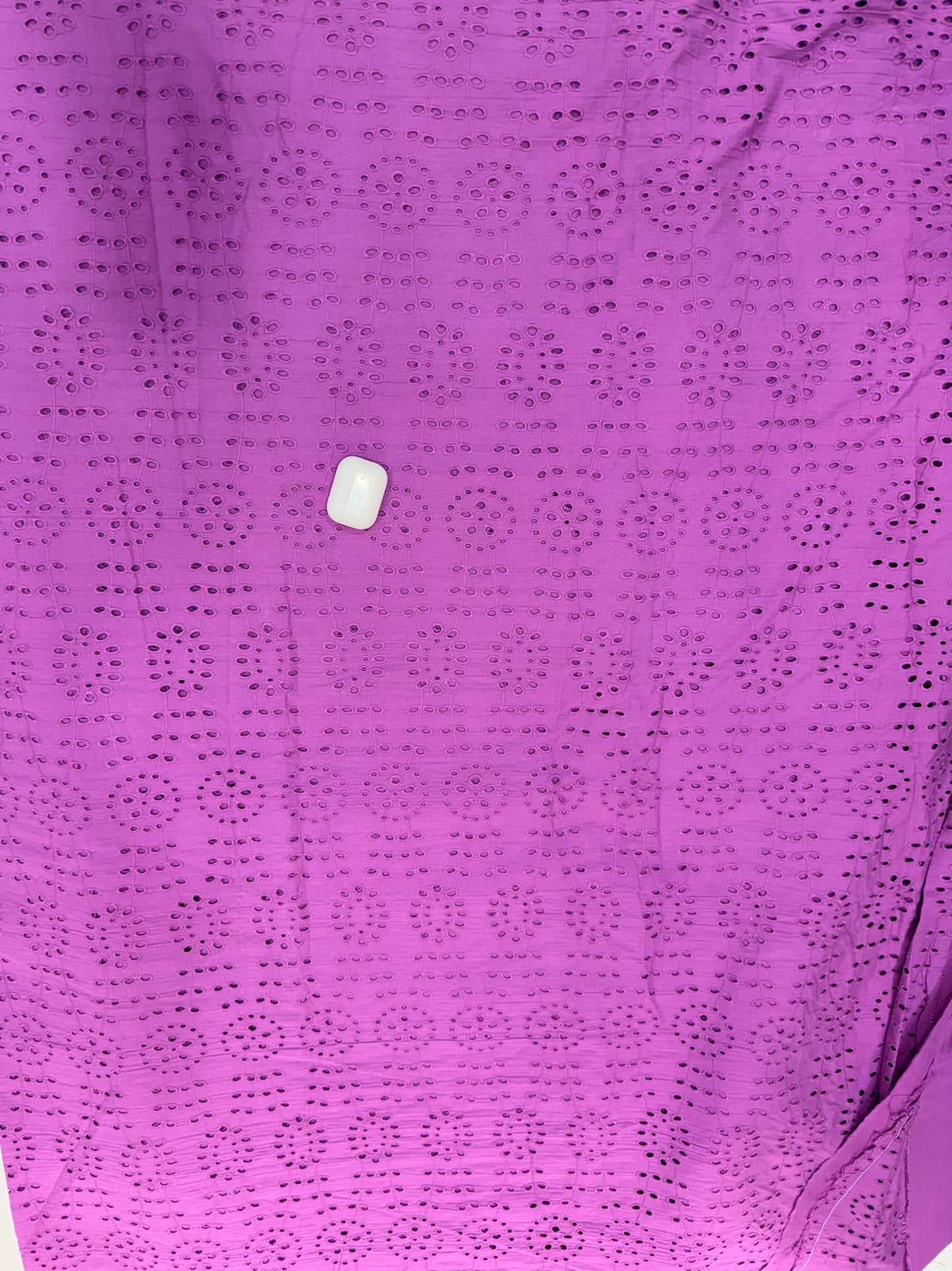 Buy Premium Cotton Cambric Schiffli Violet Cutwork Fabric