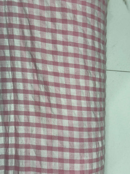 Buy Premium Cotton Seersucker Rosewood Gingham Fabric